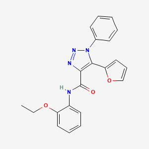 molecular formula C21H18N4O3 B6421374 N-(2-ethoxyphenyl)-5-(furan-2-yl)-1-phenyl-1H-1,2,3-triazole-4-carboxamide CAS No. 951896-76-7