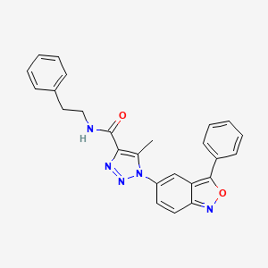 molecular formula C25H21N5O2 B6421378 5-methyl-1-(3-phenyl-2,1-benzoxazol-5-yl)-N-(2-phenylethyl)-1H-1,2,3-triazole-4-carboxamide CAS No. 951897-04-4