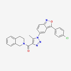 molecular formula C26H20ClN5O2 B6421382 2-{1-[3-(4-chlorophenyl)-2,1-benzoxazol-5-yl]-5-methyl-1H-1,2,3-triazole-4-carbonyl}-1,2,3,4-tetrahydroisoquinoline CAS No. 950382-89-5