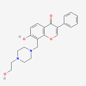 molecular formula C22H24N2O4 B6421443 7-hydroxy-8-{[4-(2-hydroxyethyl)piperazin-1-yl]methyl}-3-phenyl-4H-chromen-4-one CAS No. 844823-50-3