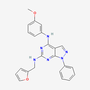 molecular formula C23H20N6O2 B6421448 N6-[(furan-2-yl)methyl]-N4-(3-methoxyphenyl)-1-phenyl-1H-pyrazolo[3,4-d]pyrimidine-4,6-diamine CAS No. 946219-43-8