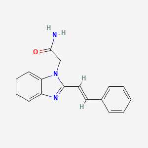 molecular formula C17H15N3O B6421486 2-{2-[(E)-2-phenylethenyl]-1H-1,3-benzodiazol-1-yl}acetamide CAS No. 477543-73-0