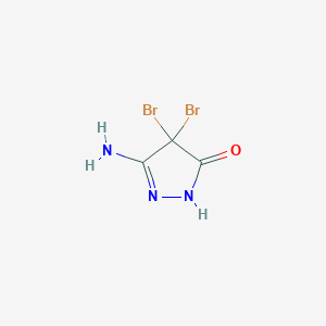 B064215 5-Amino-4,4-dibromo-2,4-dihydro-3H-pyrazol-3-one CAS No. 171294-89-6