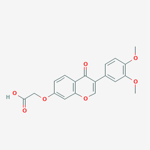 molecular formula C19H16O7 B6421512 2-{[3-(3,4-dimethoxyphenyl)-4-oxo-4H-chromen-7-yl]oxy}acetic acid CAS No. 858764-48-4