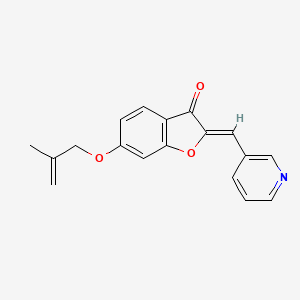 molecular formula C18H15NO3 B6421519 (2Z)-6-[(2-methylprop-2-en-1-yl)oxy]-2-[(pyridin-3-yl)methylidene]-2,3-dihydro-1-benzofuran-3-one CAS No. 620547-20-8