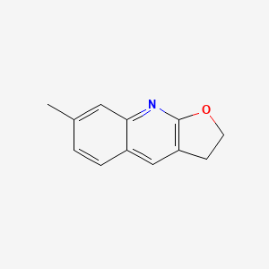 molecular formula C12H11NO B6421527 7-methyl-2H,3H-furo[2,3-b]quinoline CAS No. 73863-57-7