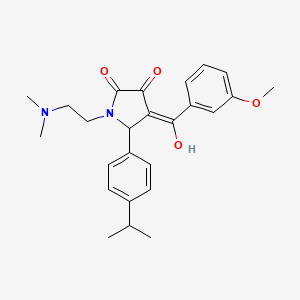molecular formula C25H30N2O4 B6421531 1-[2-(dimethylamino)ethyl]-3-hydroxy-4-(3-methoxybenzoyl)-5-[4-(propan-2-yl)phenyl]-2,5-dihydro-1H-pyrrol-2-one CAS No. 608503-42-0
