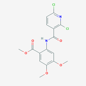 molecular formula C16H14Cl2N2O5 B6421540 methyl 2-(2,6-dichloropyridine-3-amido)-4,5-dimethoxybenzoate CAS No. 919213-26-6
