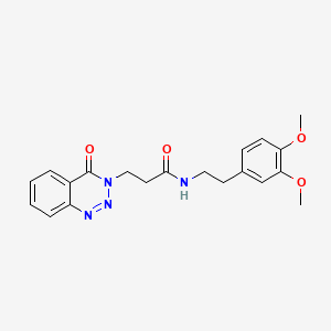 N-[2-(3,4-dimethoxyphenyl)ethyl]-3-(4-oxo-3,4-dihydro-1,2,3-benzotriazin-3-yl)propanamide