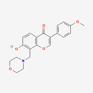 molecular formula C21H21NO5 B6421556 7-hydroxy-3-(4-methoxyphenyl)-8-[(morpholin-4-yl)methyl]-4H-chromen-4-one CAS No. 845635-80-5