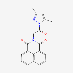 molecular formula C19H15N3O3 B6421600 3-[2-(3,5-dimethyl-1H-pyrazol-1-yl)-2-oxoethyl]-3-azatricyclo[7.3.1.0^{5,13}]trideca-1(12),5,7,9(13),10-pentaene-2,4-dione CAS No. 312311-34-5