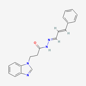 molecular formula C19H18N4O B6421621 3-(1H-1,3-benzodiazol-1-yl)-N'-[(1E,2E)-3-phenylprop-2-en-1-ylidene]propanehydrazide CAS No. 518018-73-0