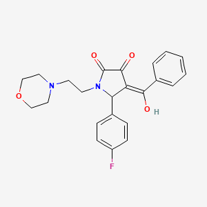 molecular formula C23H23FN2O4 B6421631 4-benzoyl-5-(4-fluorophenyl)-3-hydroxy-1-[2-(morpholin-4-yl)ethyl]-2,5-dihydro-1H-pyrrol-2-one CAS No. 378219-11-5