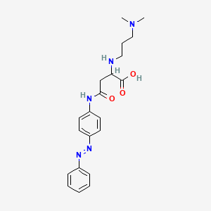 2-{[3-(dimethylamino)propyl]amino}-3-({4-[(Z)-2-phenyldiazen-1-yl]phenyl}carbamoyl)propanoic acid