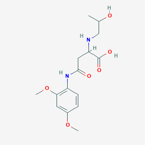molecular formula C15H22N2O6 B6421677 3-[(2,4-dimethoxyphenyl)carbamoyl]-2-[(2-hydroxypropyl)amino]propanoic acid CAS No. 1047992-63-1