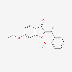 molecular formula C18H16O4 B6421695 (2Z)-6-ethoxy-2-[(2-methoxyphenyl)methylidene]-2,3-dihydro-1-benzofuran-3-one CAS No. 623117-31-7