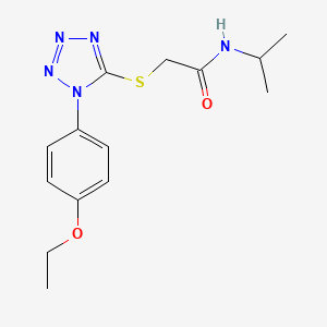 2-{[1-(4-ethoxyphenyl)-1H-1,2,3,4-tetrazol-5-yl]sulfanyl}-N-(propan-2-yl)acetamide