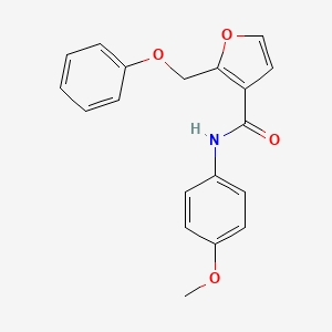 molecular formula C19H17NO4 B6421741 N-(4-methoxyphenyl)-2-(phenoxymethyl)furan-3-carboxamide CAS No. 878715-85-6