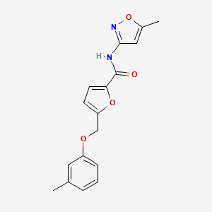 molecular formula C17H16N2O4 B6421768 N-(5-methyl-1,2-oxazol-3-yl)-5-[(3-methylphenoxy)methyl]furan-2-carboxamide CAS No. 878717-10-3
