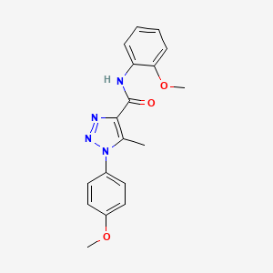 molecular formula C18H18N4O3 B6421770 N-(2-methoxyphenyl)-1-(4-methoxyphenyl)-5-methyl-1H-1,2,3-triazole-4-carboxamide CAS No. 878733-95-0