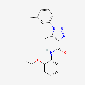 molecular formula C19H20N4O2 B6421788 N-(2-ethoxyphenyl)-5-methyl-1-(3-methylphenyl)-1H-1,2,3-triazole-4-carboxamide CAS No. 878734-30-6