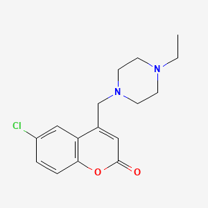 molecular formula C16H19ClN2O2 B6421810 6-chloro-4-[(4-ethylpiperazin-1-yl)methyl]-2H-chromen-2-one CAS No. 896830-67-4