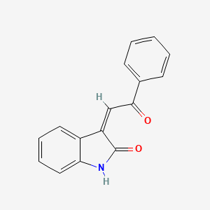 molecular formula C16H11NO2 B6421849 (3Z)-3-(2-oxo-2-phenylethylidene)-2,3-dihydro-1H-indol-2-one CAS No. 31541-36-3