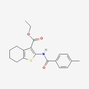 molecular formula C19H21NO3S B6421939 ethyl 2-(4-methylbenzamido)-4,5,6,7-tetrahydro-1-benzothiophene-3-carboxylate CAS No. 52535-70-3