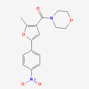 molecular formula C16H16N2O5 B6422027 4-[2-methyl-5-(4-nitrophenyl)furan-3-carbonyl]morpholine CAS No. 869469-90-9