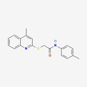 molecular formula C19H18N2OS B6422047 N-(4-methylphenyl)-2-[(4-methylquinolin-2-yl)sulfanyl]acetamide CAS No. 496023-50-8