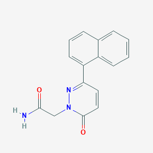 molecular formula C16H13N3O2 B6422053 2-[3-(naphthalen-1-yl)-6-oxo-1,6-dihydropyridazin-1-yl]acetamide CAS No. 942008-18-6