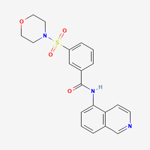 molecular formula C20H19N3O4S B6422099 N-(isoquinolin-5-yl)-3-(morpholine-4-sulfonyl)benzamide CAS No. 941244-79-7