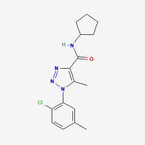 molecular formula C16H19ClN4O B6422116 1-(2-chloro-5-methylphenyl)-N-cyclopentyl-5-methyl-1H-1,2,3-triazole-4-carboxamide CAS No. 904816-54-2