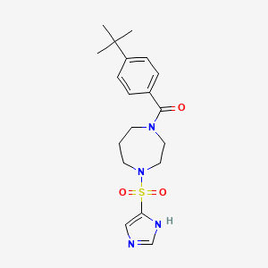 molecular formula C19H26N4O3S B6422172 1-(4-tert-butylbenzoyl)-4-(1H-imidazole-4-sulfonyl)-1,4-diazepane CAS No. 1903726-66-8