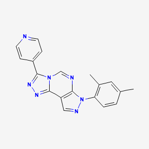 molecular formula C19H15N7 B6422180 10-(2,4-dimethylphenyl)-5-(pyridin-4-yl)-3,4,6,8,10,11-hexaazatricyclo[7.3.0.0^{2,6}]dodeca-1(9),2,4,7,11-pentaene CAS No. 844647-18-3