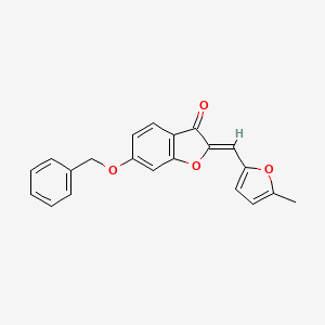 (2Z)-6-(benzyloxy)-2-[(5-methylfuran-2-yl)methylidene]-2,3-dihydro-1-benzofuran-3-one