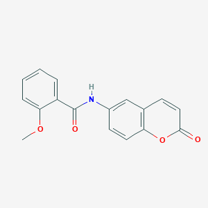 molecular formula C17H13NO4 B6422228 2-methoxy-N-(2-oxo-2H-chromen-6-yl)benzamide CAS No. 695221-03-5