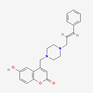6-hydroxy-4-({4-[(2E)-3-phenylprop-2-en-1-yl]piperazin-1-yl}methyl)-2H-chromen-2-one