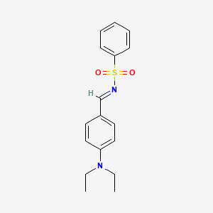 N-[(1E)-[4-(diethylamino)phenyl]methylidene]benzenesulfonamide