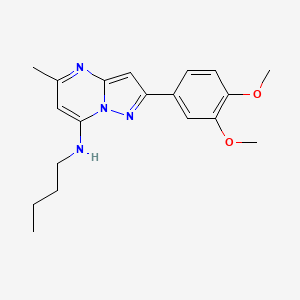 molecular formula C19H24N4O2 B6422283 N-butyl-2-(3,4-dimethoxyphenyl)-5-methylpyrazolo[1,5-a]pyrimidin-7-amine CAS No. 950391-58-9