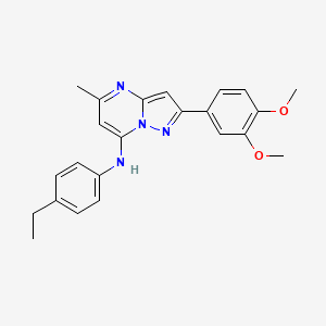molecular formula C23H24N4O2 B6422284 2-(3,4-dimethoxyphenyl)-N-(4-ethylphenyl)-5-methylpyrazolo[1,5-a]pyrimidin-7-amine CAS No. 932987-82-1