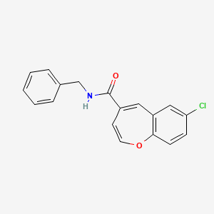 molecular formula C18H14ClNO2 B6422303 N-benzyl-7-chloro-1-benzoxepine-4-carboxamide CAS No. 950380-37-7