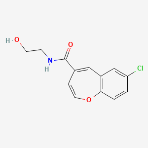 molecular formula C13H12ClNO3 B6422306 7-chloro-N-(2-hydroxyethyl)-1-benzoxepine-4-carboxamide CAS No. 950426-42-3