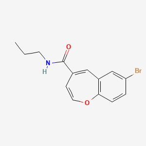 molecular formula C14H14BrNO2 B6422325 7-bromo-N-propyl-1-benzoxepine-4-carboxamide CAS No. 950381-15-4