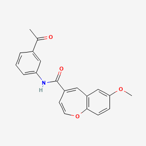 molecular formula C20H17NO4 B6422345 N-(3-acetylphenyl)-7-methoxy-1-benzoxepine-4-carboxamide CAS No. 950381-85-8