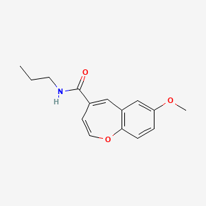 molecular formula C15H17NO3 B6422368 7-methoxy-N-propyl-1-benzoxepine-4-carboxamide CAS No. 950428-32-7