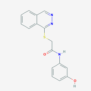 molecular formula C16H13N3O2S B6422406 N-(3-hydroxyphenyl)-2-(phthalazin-1-ylsulfanyl)acetamide CAS No. 710287-50-6
