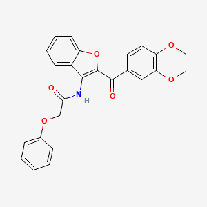 molecular formula C25H19NO6 B6422480 N-[2-(2,3-dihydro-1,4-benzodioxine-6-carbonyl)-1-benzofuran-3-yl]-2-phenoxyacetamide CAS No. 886183-82-0