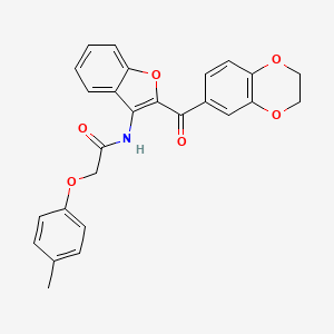 molecular formula C26H21NO6 B6422493 N-[2-(2,3-dihydro-1,4-benzodioxine-6-carbonyl)-1-benzofuran-3-yl]-2-(4-methylphenoxy)acetamide CAS No. 886184-01-6