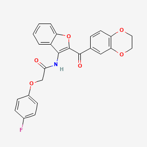 molecular formula C25H18FNO6 B6422502 N-[2-(2,3-dihydro-1,4-benzodioxine-6-carbonyl)-1-benzofuran-3-yl]-2-(4-fluorophenoxy)acetamide CAS No. 886184-59-4
